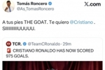 龙赛罗社媒致敬C罗：THE GOAT传奇仍在继续，爱你！SIIIIIIIIUUUU